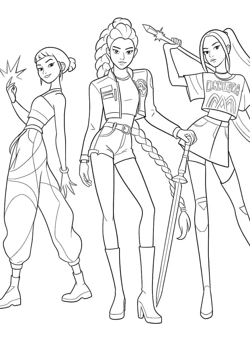 Kpop Demon Hunters (10) boyama sayfası