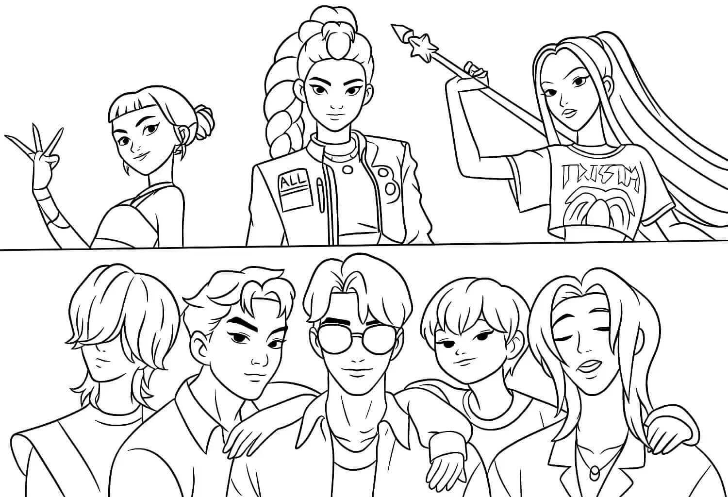 Kpop Demon Hunters (20) boyama sayfası