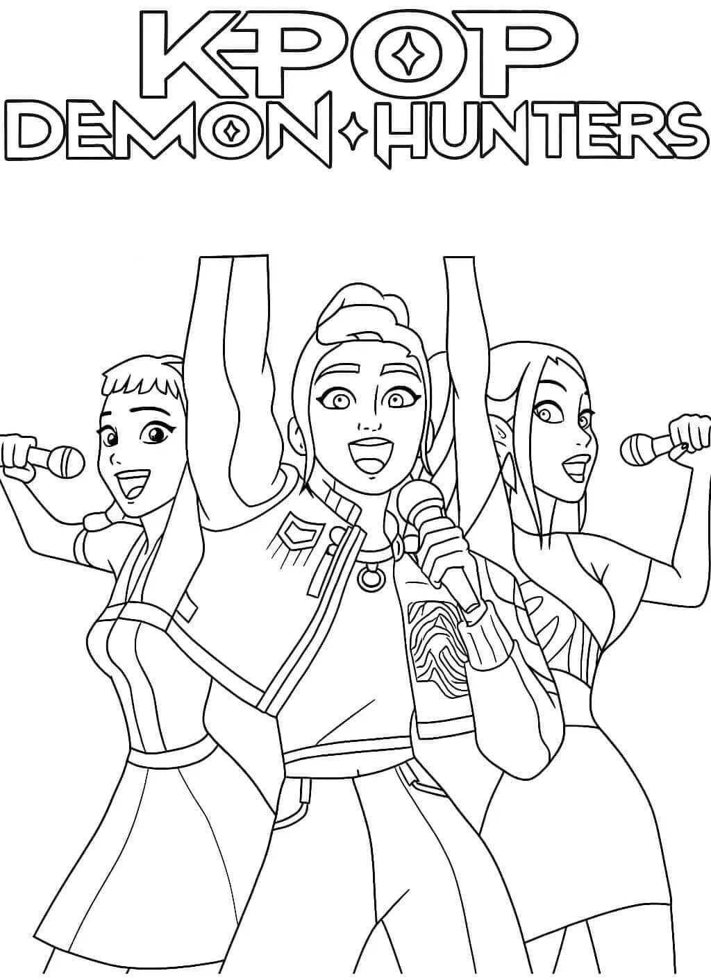 Kpop Demon Hunters (4) boyama sayfası