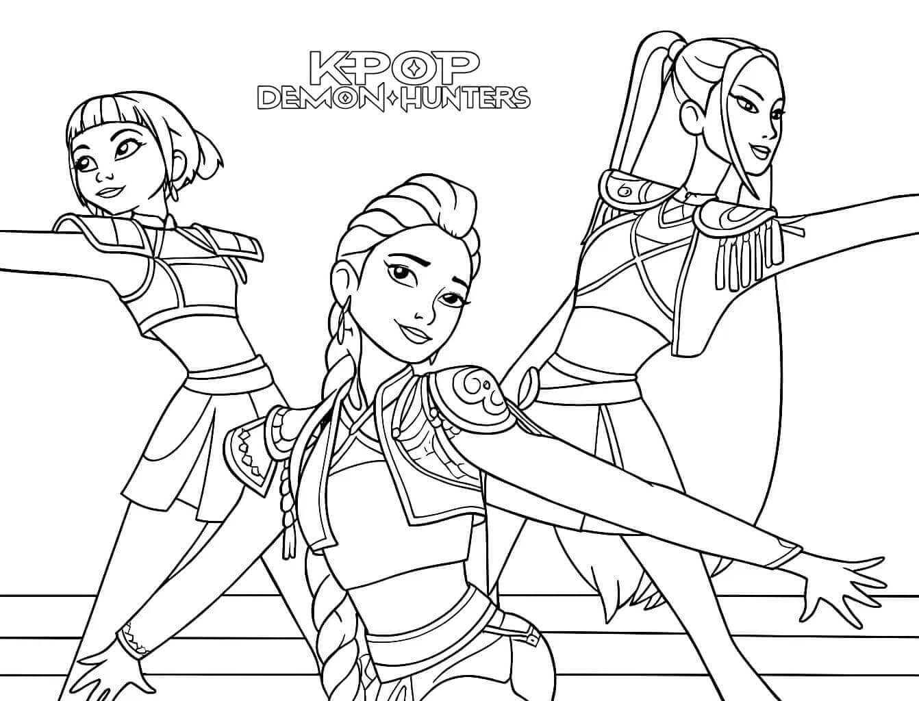 Kpop Demon Hunters (8) boyama sayfası