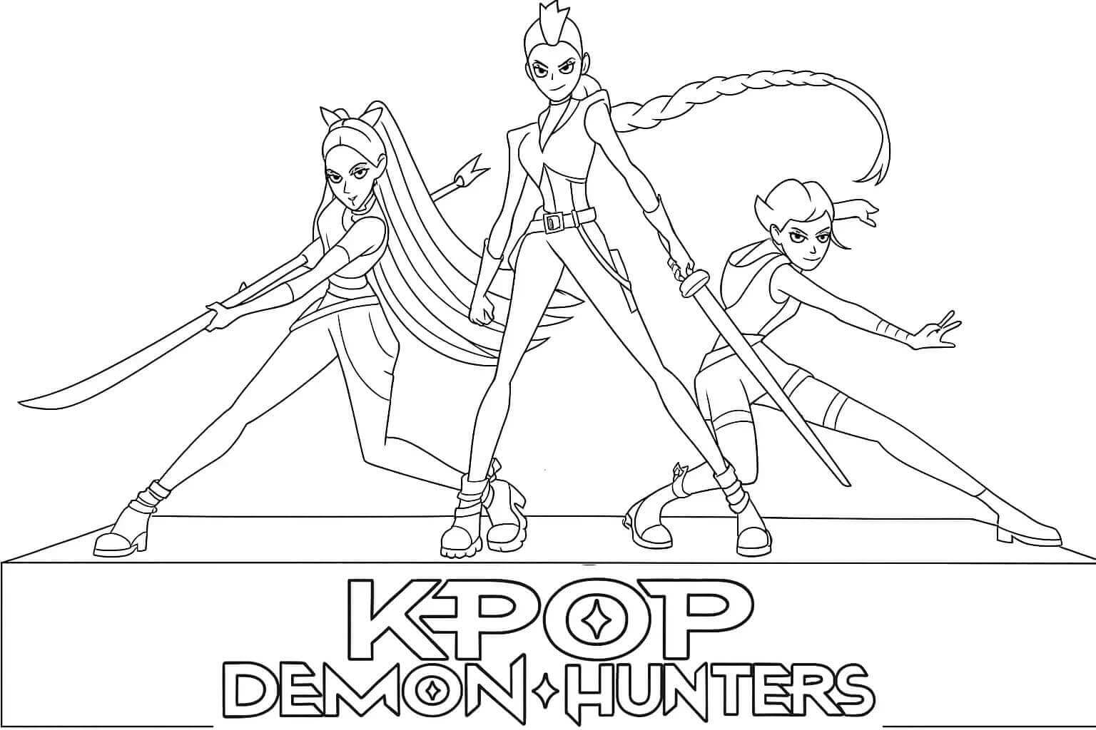 Kpop Demon Hunters (9) boyama sayfası