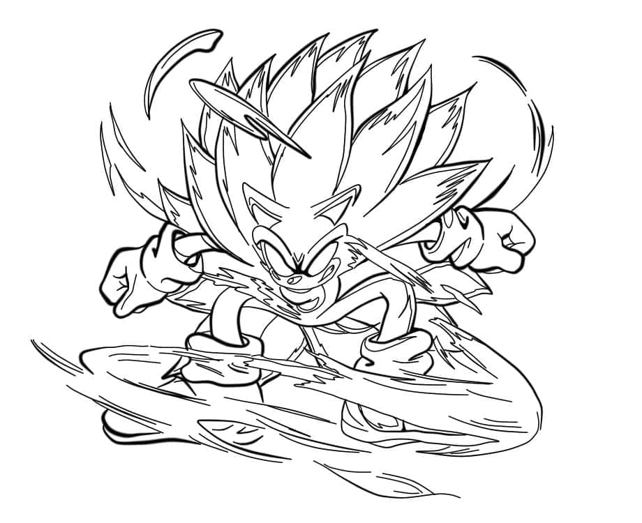 Muhteşem Dark Sonic Boyama Sayfası
