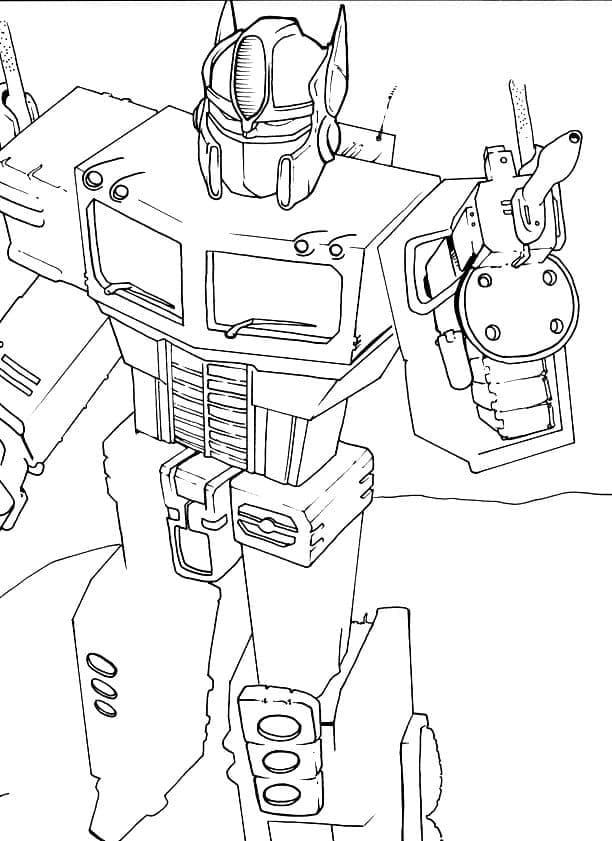 Muhteşem Optimus Prime boyama sayfası
