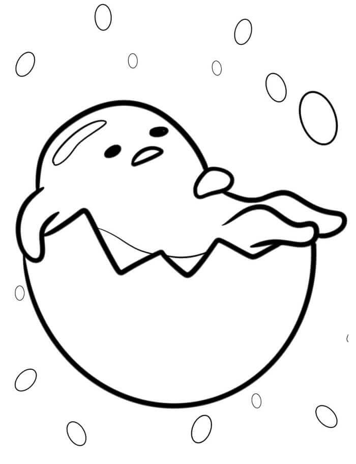 Gudetama boyama sayfaları