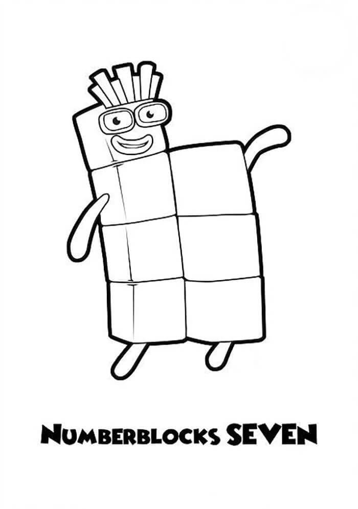 Numberblocks Yazdırma boyama sayfası