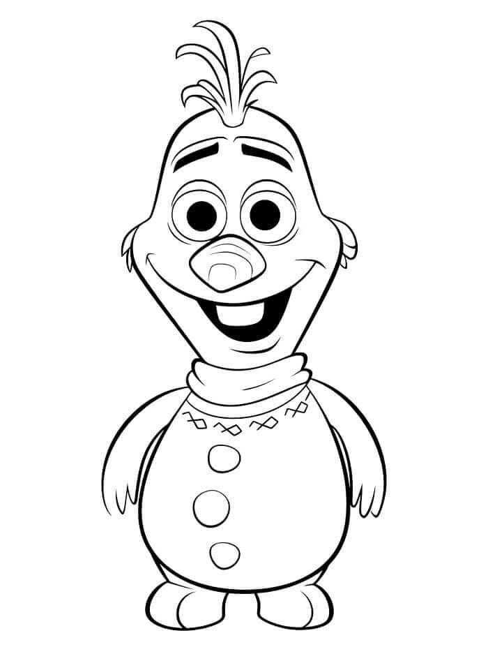 Olaf Disney Frozen boyama sayfası