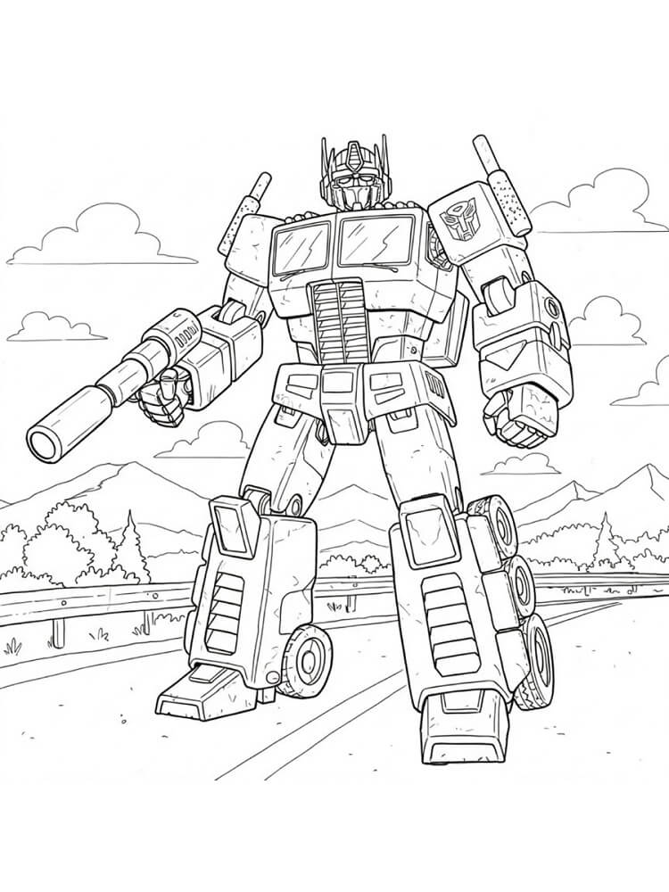 Optimus Prime (7) boyama sayfası