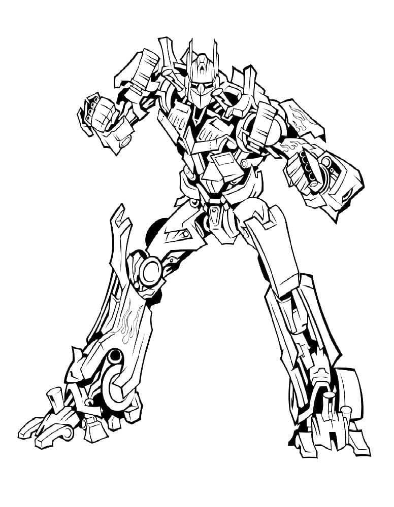 Optimus Prime Autobot boyama sayfası