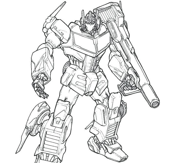 Optimus Prime Ücretsiz Resmi boyama sayfası