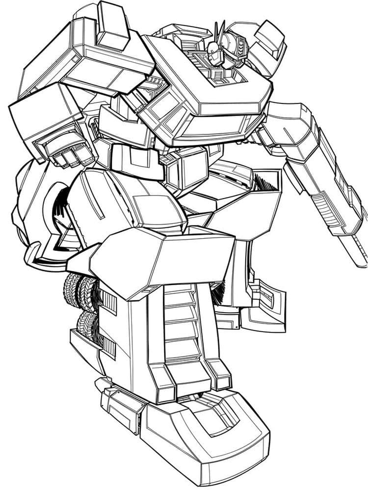 Optimus Prime Yazdırılabilir Ücretsiz boyama sayfası