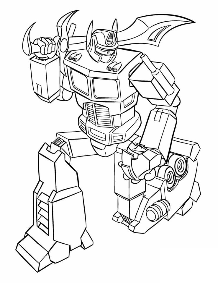 Optimus Prime Yazdırılabilir boyama sayfası