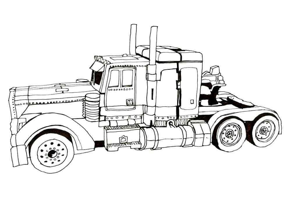 Optimus Prime Yazdırma boyama sayfası