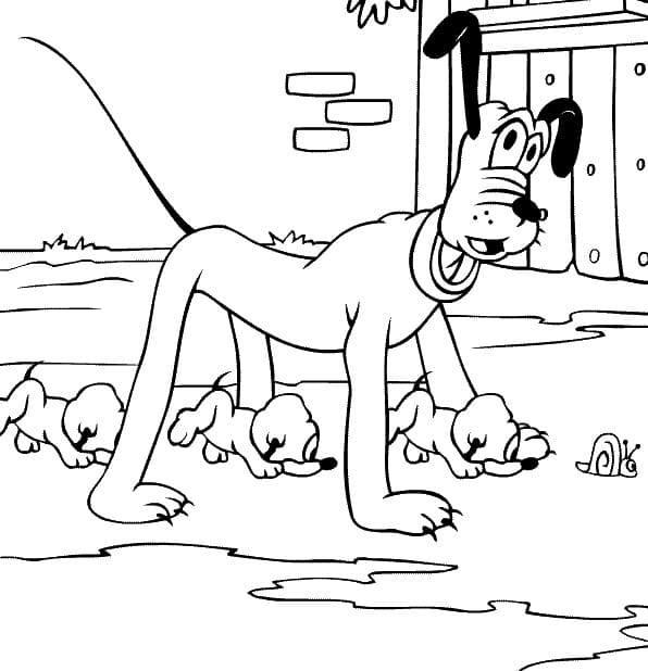 Pluto 2 Yaş Çocuklar İçin boyama sayfası