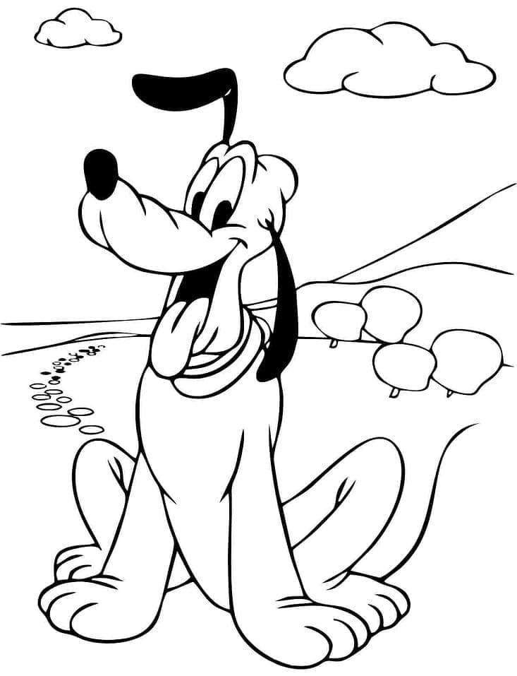 Pluto Bedava boyama sayfası