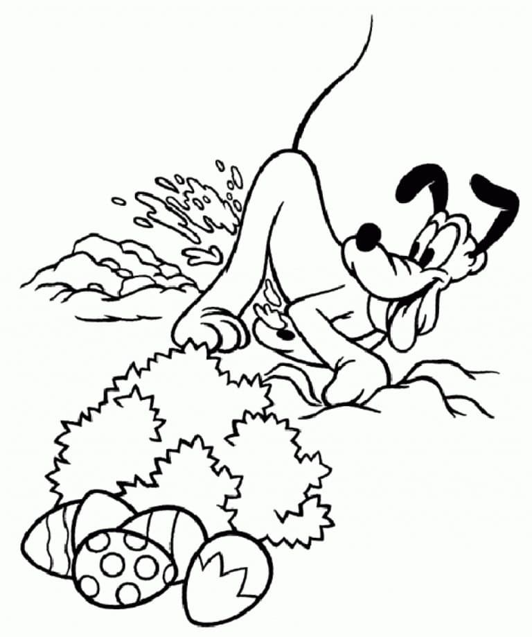 Pluto Çocuklar İçin Boyama boyama sayfası