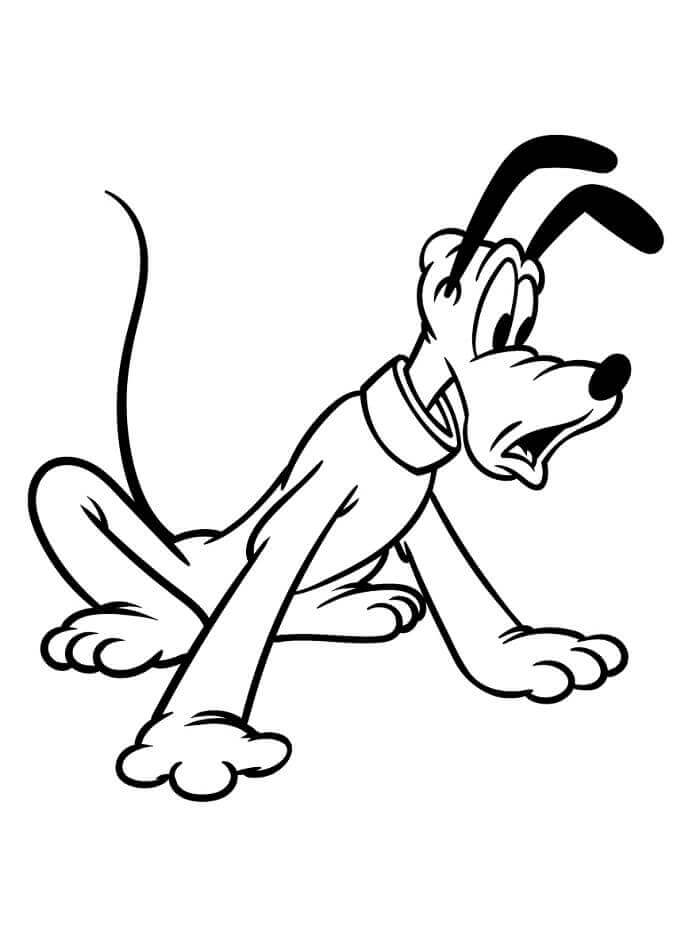 Pluto Disney boyama sayfası