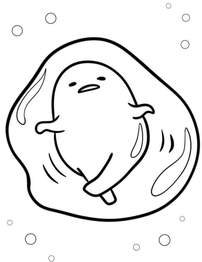 Sanrio Gudetama boyama sayfası