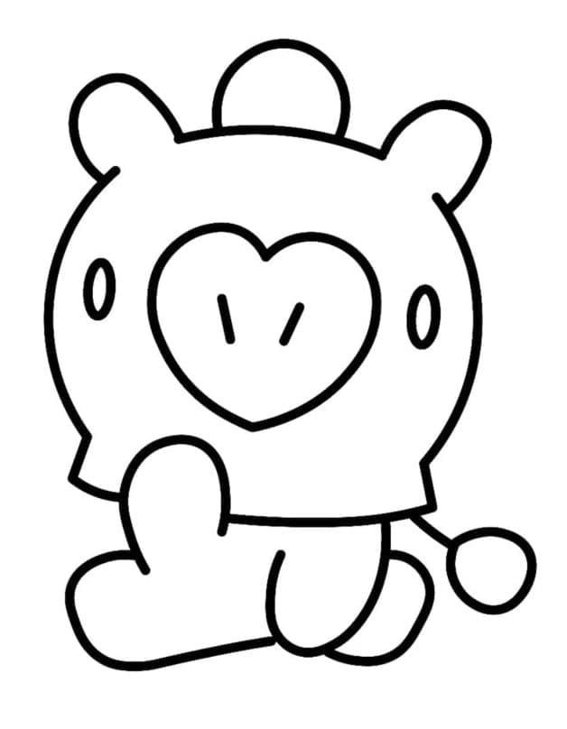 Sevimli BT21 Boyama Sayfası