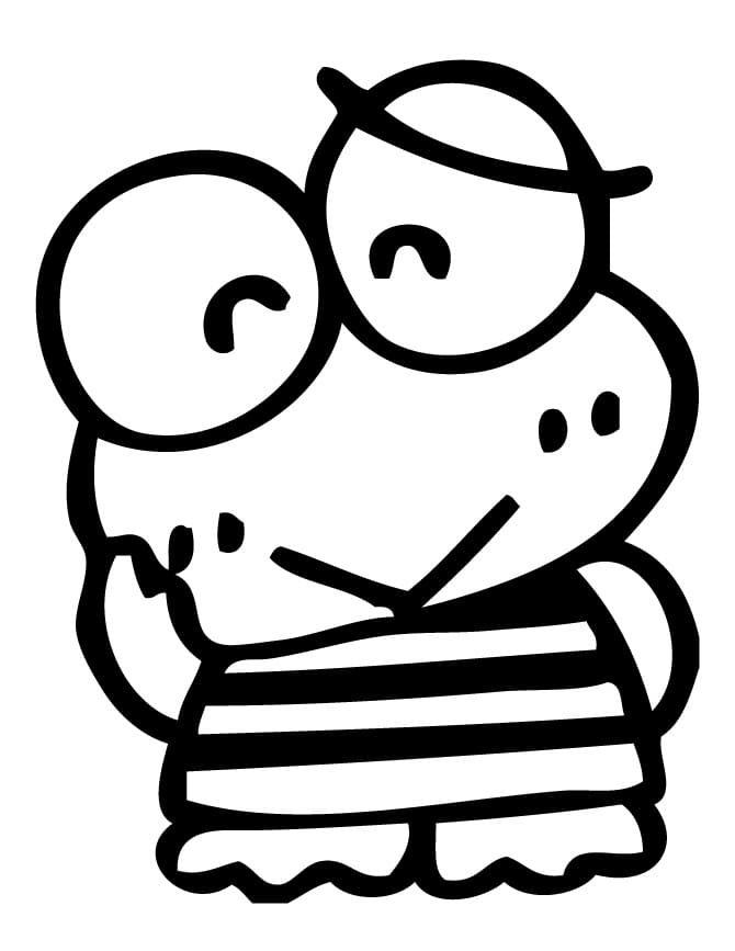 Sevimli Keroppi boyama sayfası