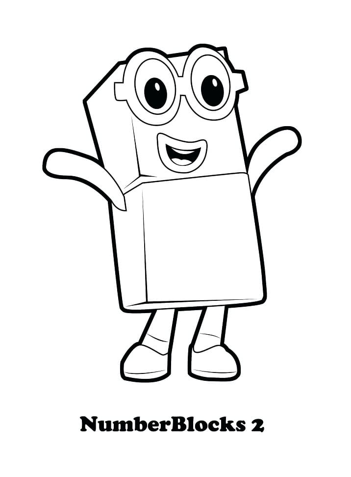 Tatlı Numberblocks boyama sayfası