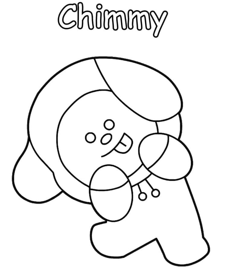 Ücretsiz BT21 Görseli Boyama Sayfası