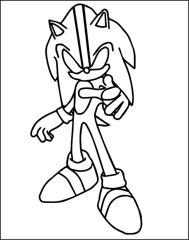 Ücretsiz Dark Sonic Boyama Sayfası