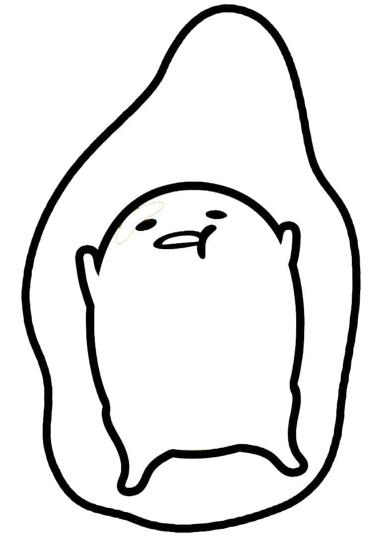 Ücretsiz Gudetama Görseli boyama sayfası