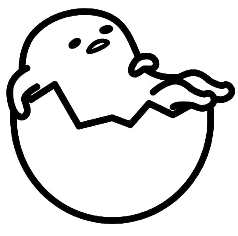 Ücretsiz Gudetama boyama sayfası