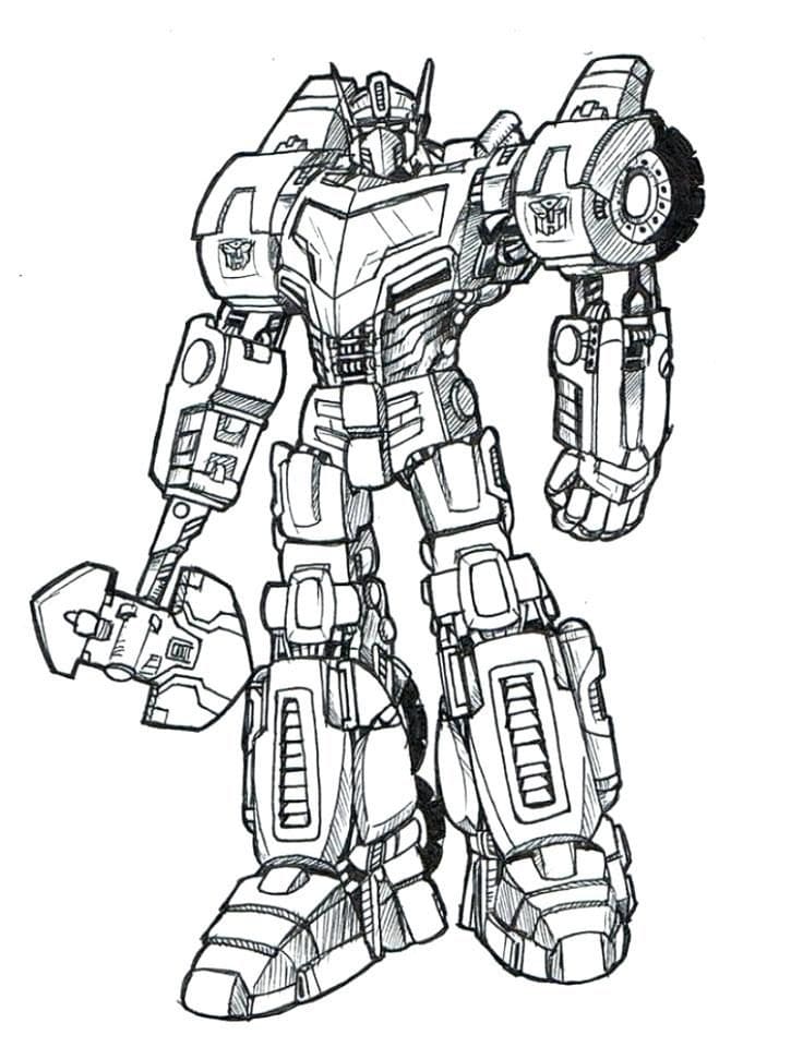 Ücretsiz Optimus Prime Görseli boyama sayfası