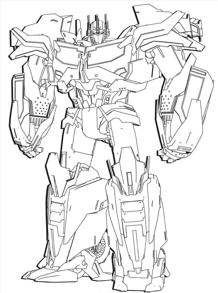 Ücretsiz Optimus Prime boyama sayfası
