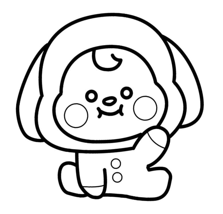 Yazdırılabilir BT21 Görseli Boyama Sayfası