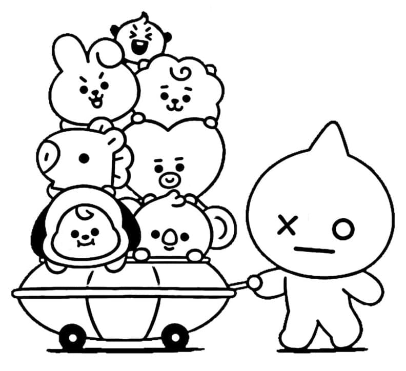 BT21 Boyama Sayfaları