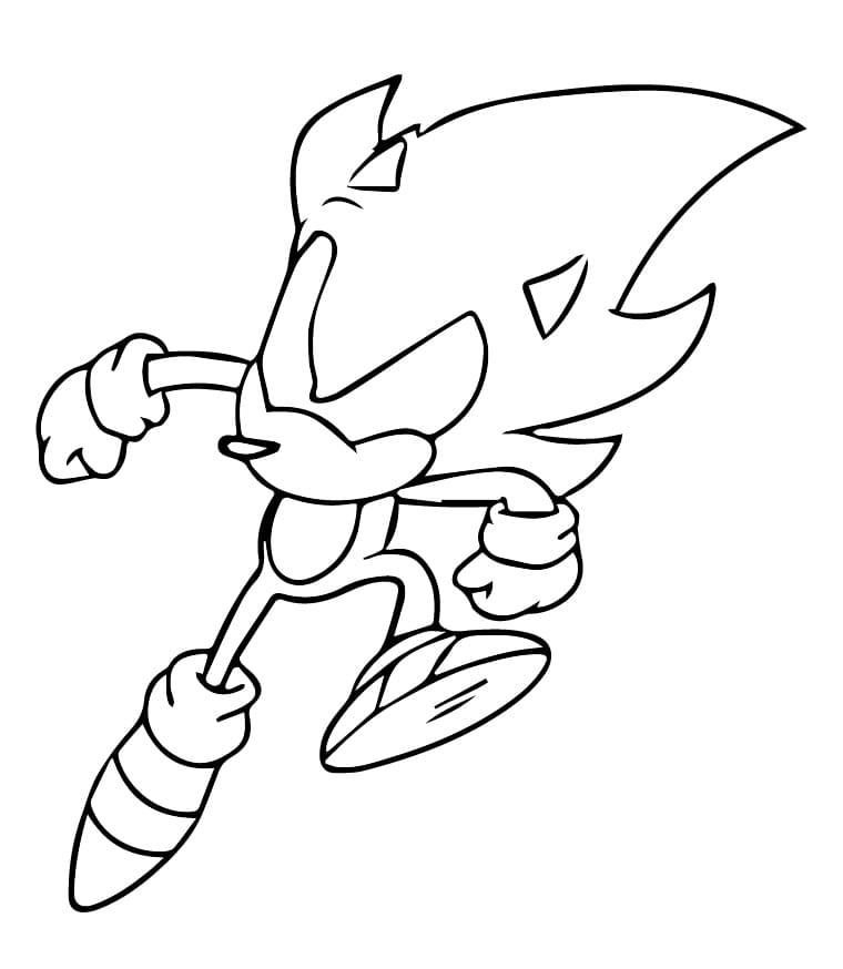 Yazdırılabilir Dark Sonic Resmi Boyama Sayfası
