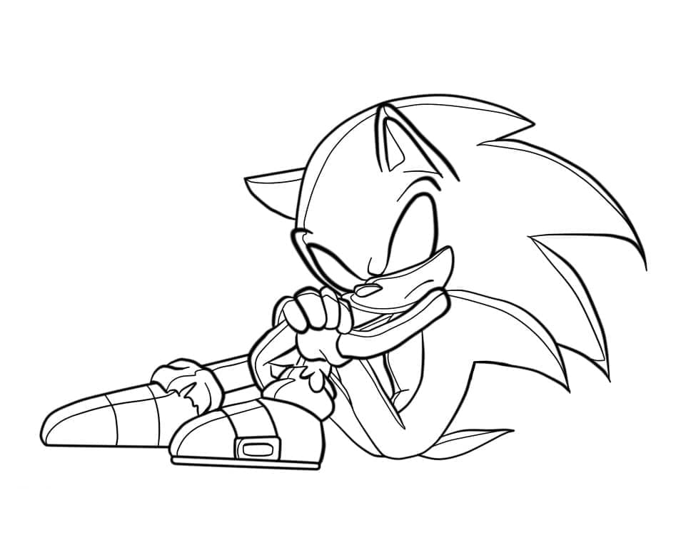 Yazdırılabilir Dark Sonic Boyama Sayfası