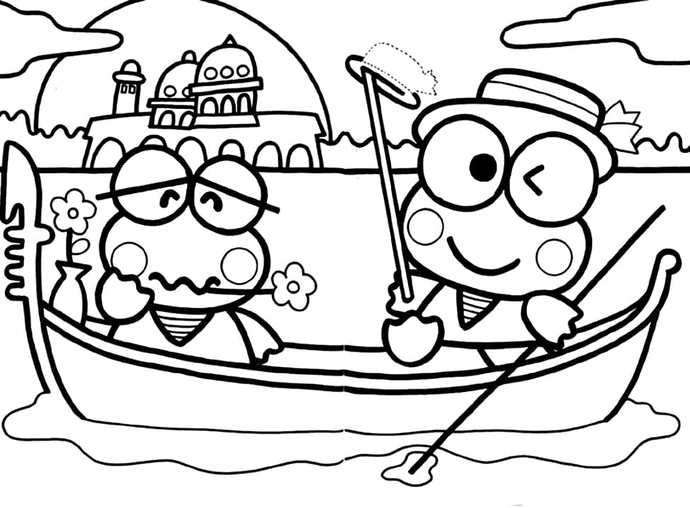 Yazdırılabilir Keroppi boyama sayfası