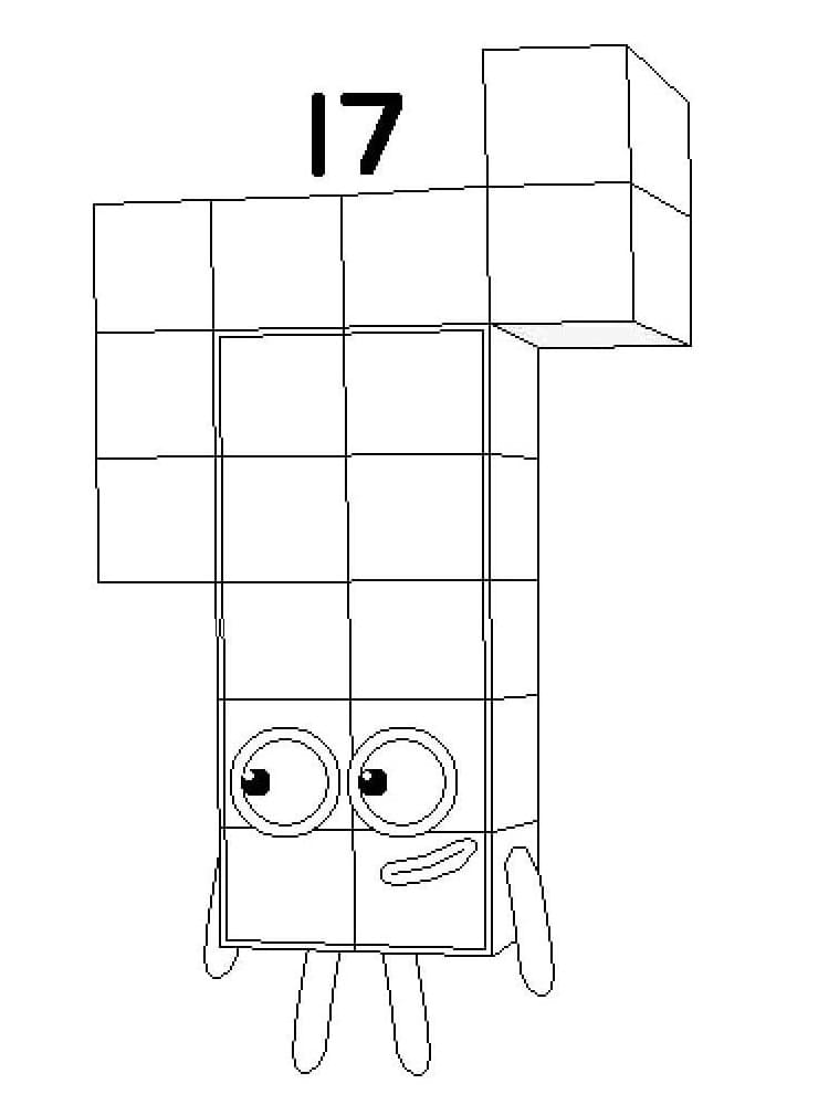 Yazdırılabilir Numberblocks Görseli boyama sayfası