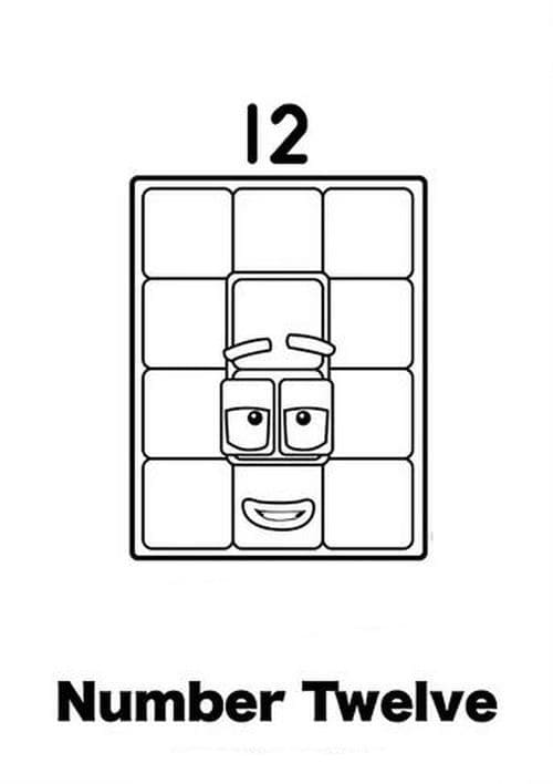 Yazdırılabilir Numberblocks Resmi boyama sayfası