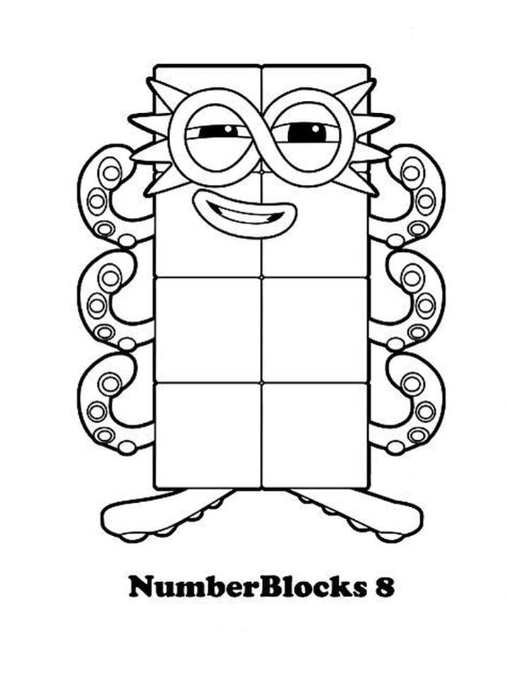 Numberblocks boyama sayfaları