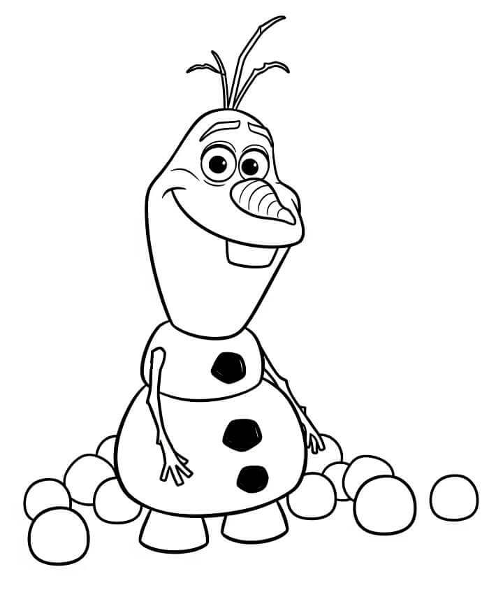 Yazdırılabilir Olaf Resmi boyama sayfası