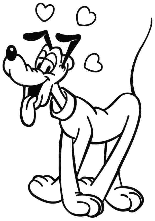 Yazdırılabilir Pluto boyama sayfası