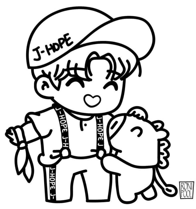 Yazdırılabilir Ücretsiz BT21 Boyama Sayfası