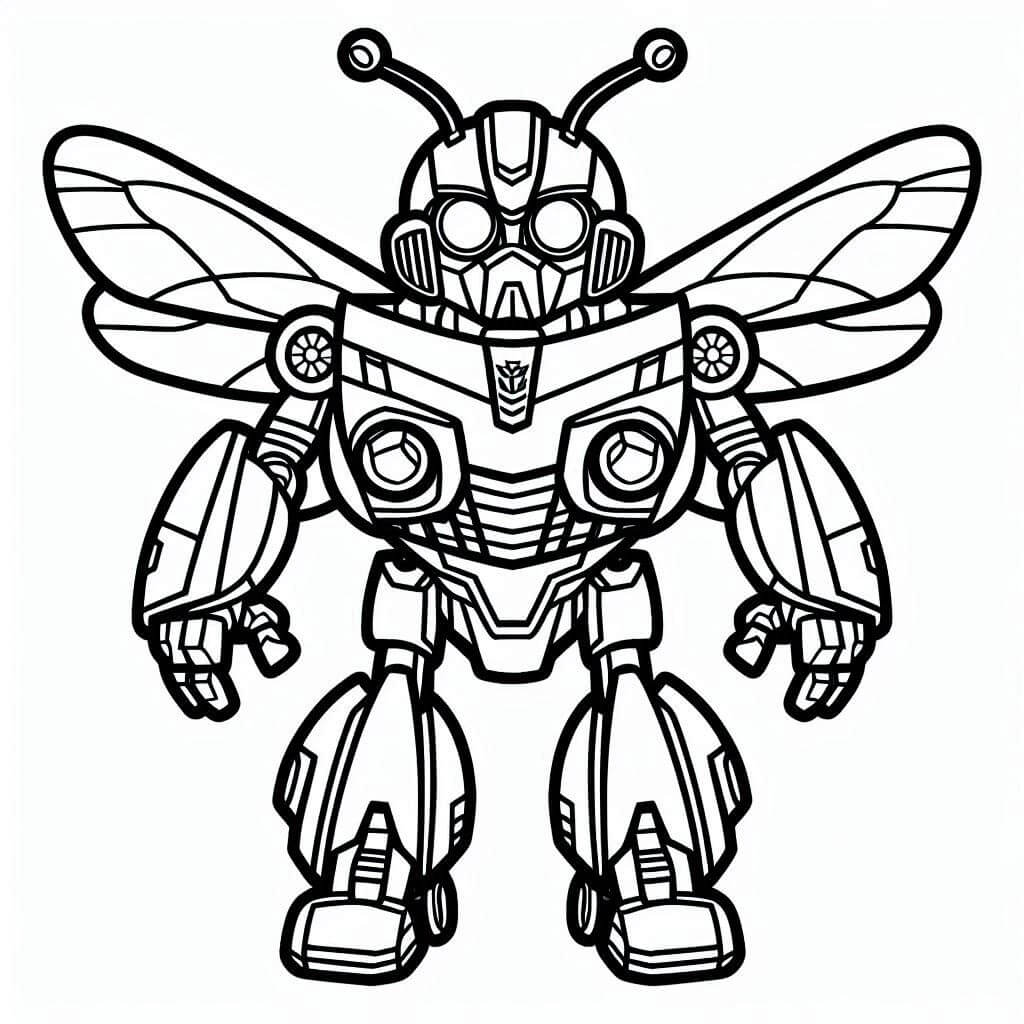 Yazdırılabilir Ücretsiz Bumblebee boyama sayfası