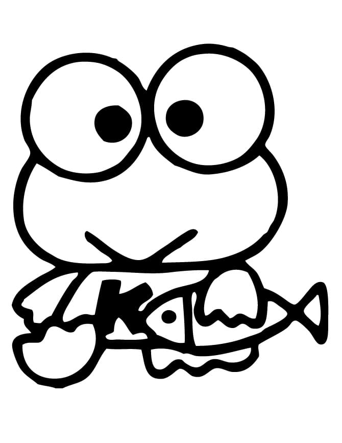 Yazdırılabilir Ücretsiz Keroppi boyama sayfası