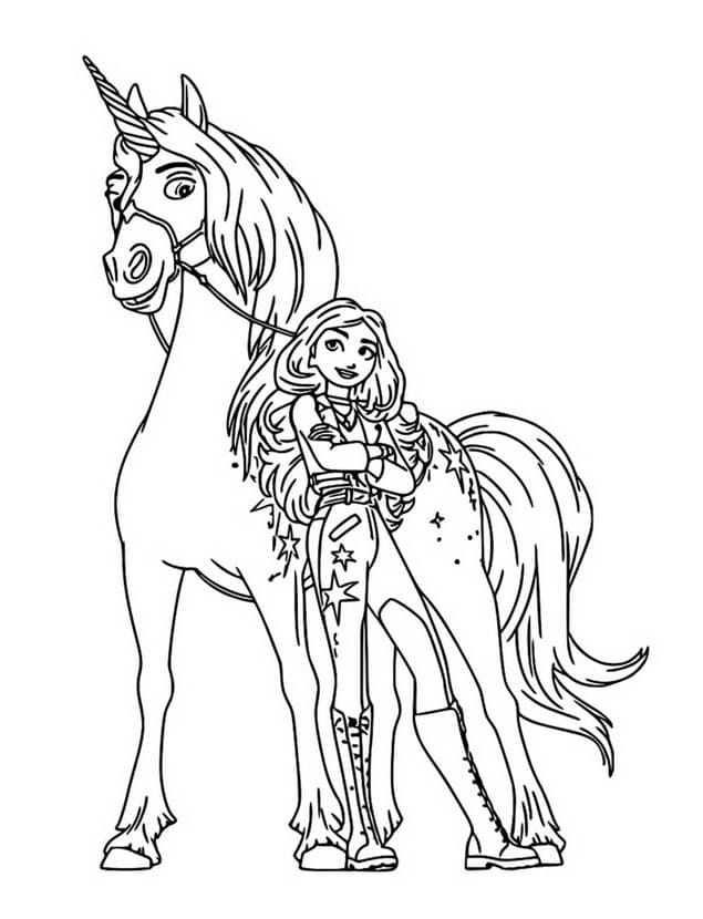 Yazdırılabilir Unicorn Akademisi Görseli Boyama Sayfası