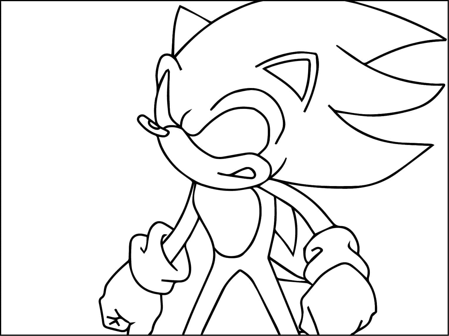 Yazdırılacak Dark Sonic Boyama Sayfası