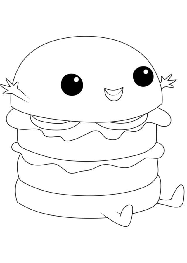 Yazdırılacak Hamburger Boyama Sayfası