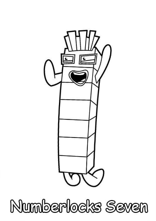 Yazdırılacak Numberblocks boyama sayfası