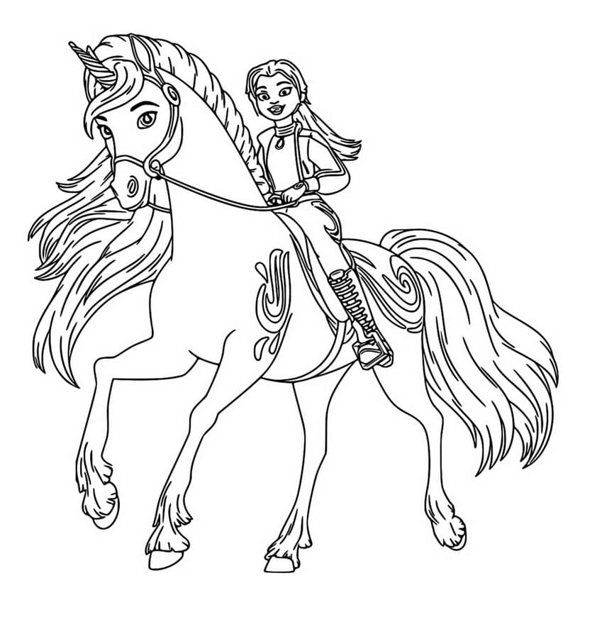 Yazdırılacak Unicorn Akademisi Boyama Sayfası